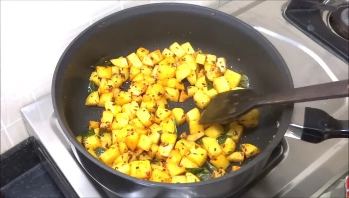 Cover the pan and cook for two to three minutes on medium-high flame.