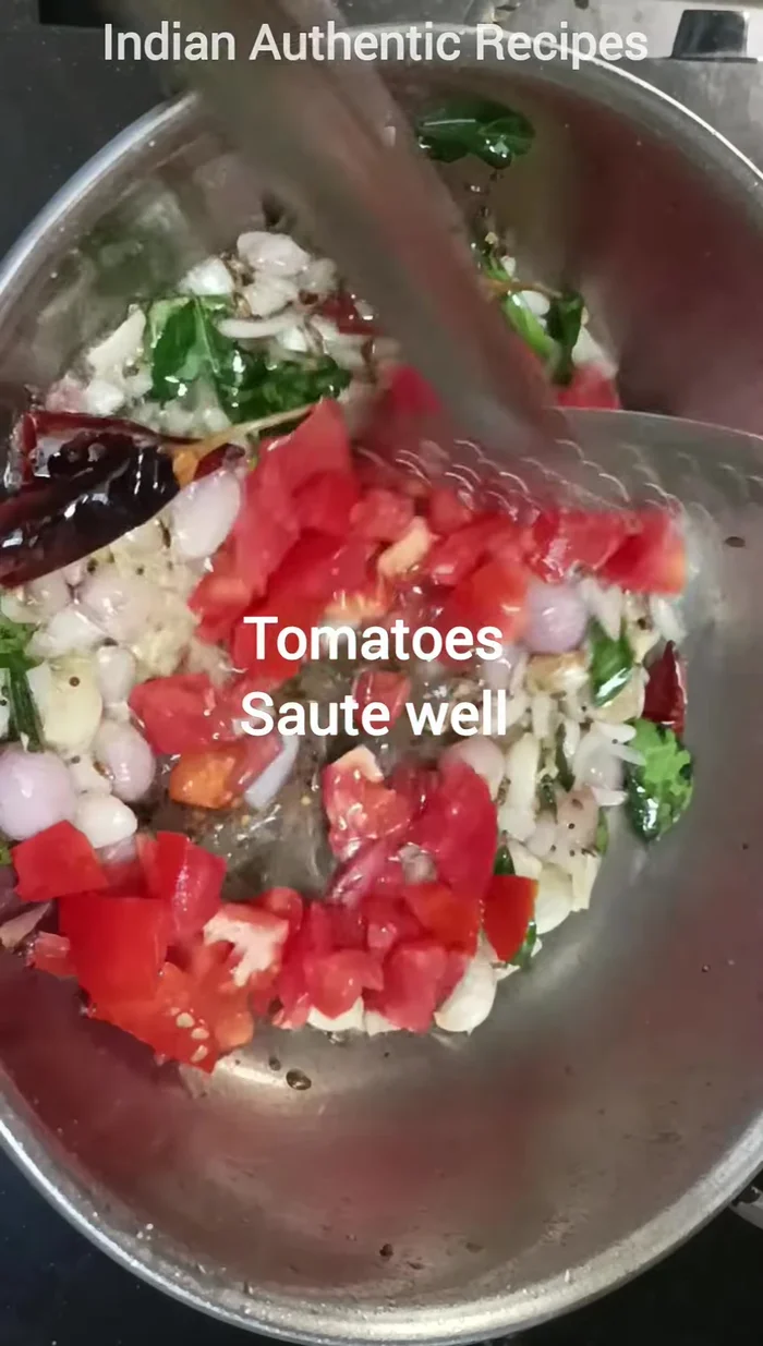 Add tomatoes and fry well.