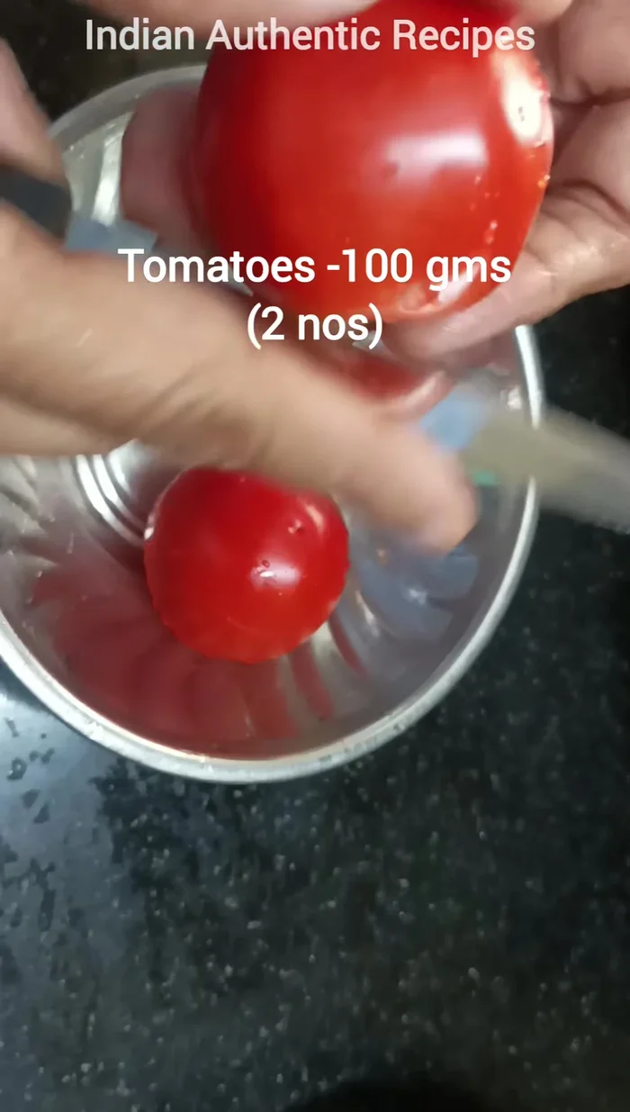 Chop tomatoes and fry them.
