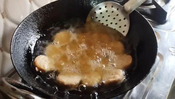Fry the biscuits on low heat until golden brown, flipping gently when one side is cooked. Avoid touching them too much.