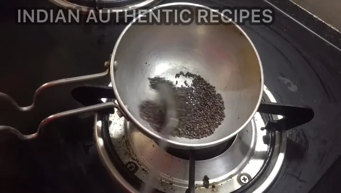 Add the drained Pirandai to the spice mixture.