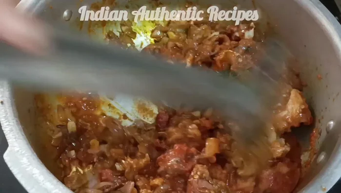 Add tomato paste and cook for a couple of minutes.