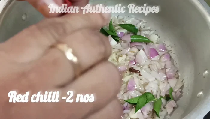 Add garlic, curry leaves, and green chilies. Fry well.