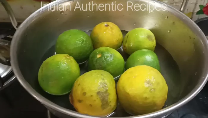 Wash the narathangai thoroughly and place them in a pan. Add two glasses of water, cover with a lid, and cook until all sides are well cooked. Drain the water and let it cool.