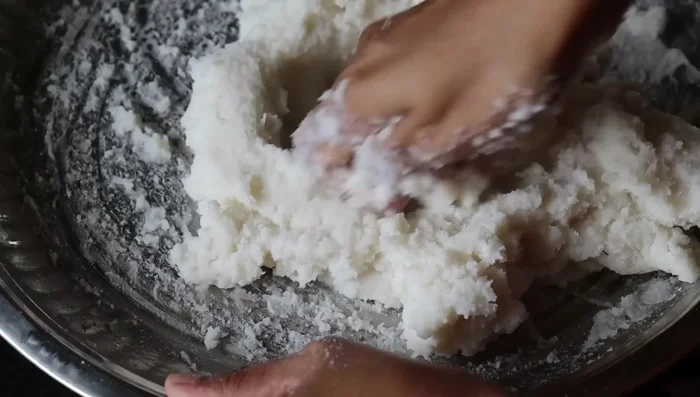 Once cooled, knead the mixture like chapati dough until soft. (106.88)