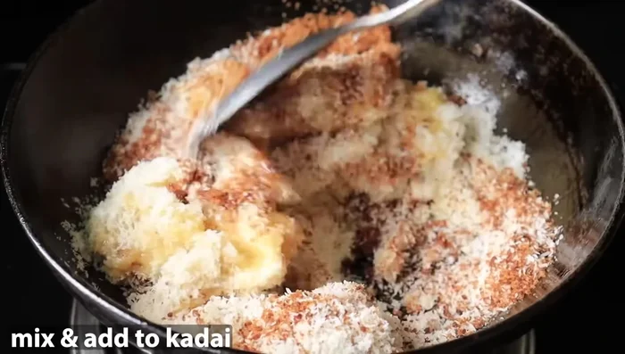 Cook the mixture in a pan.