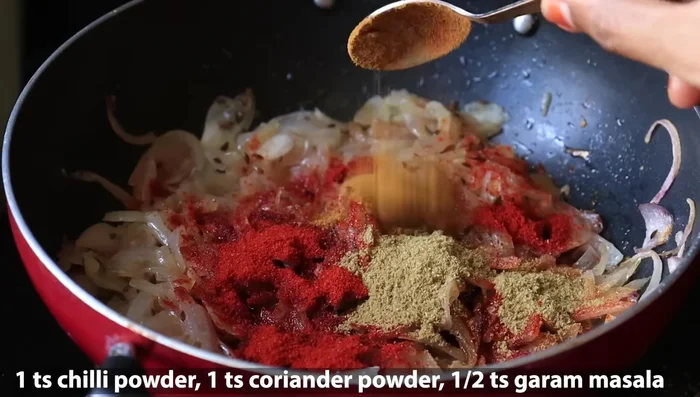 Pour batter into the Kadai.