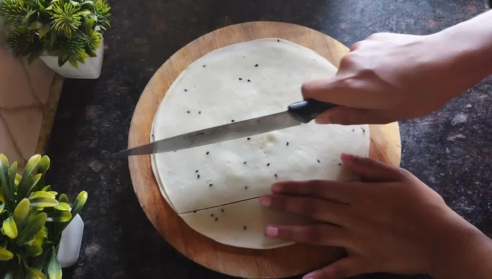 Cut into shapes: Cut the separated layers into desired shapes (squares, rectangles, etc.).