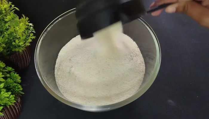 Add 1/2 cup semolina (coarse or fine).