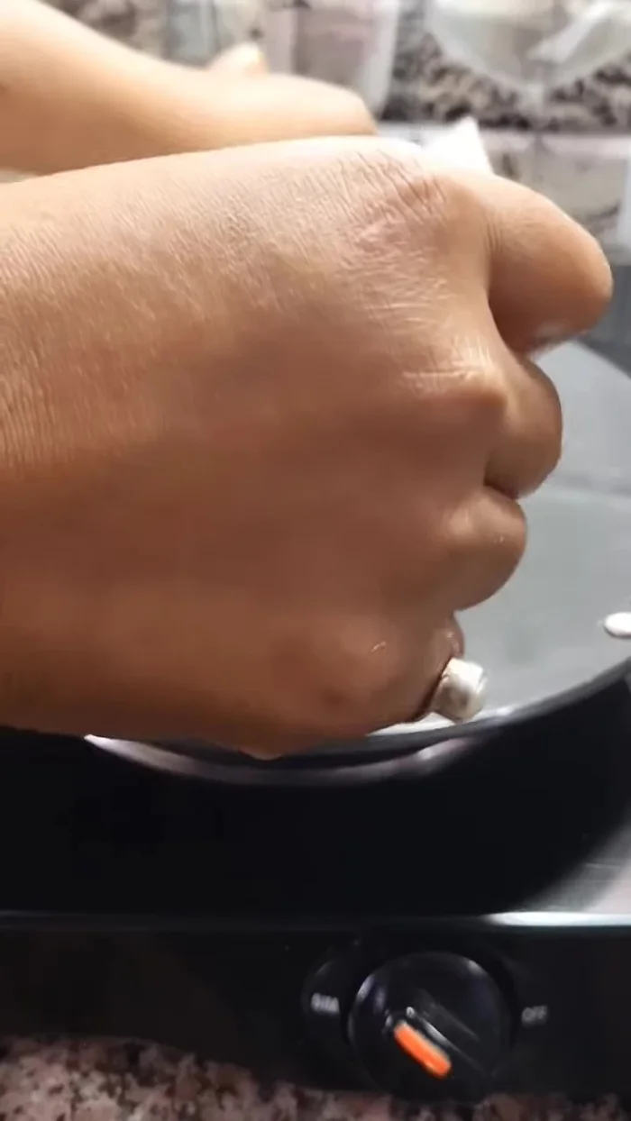 Heat a pan with some oil.