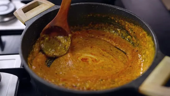 Stir in curd. This is unique to Dal Sultani.