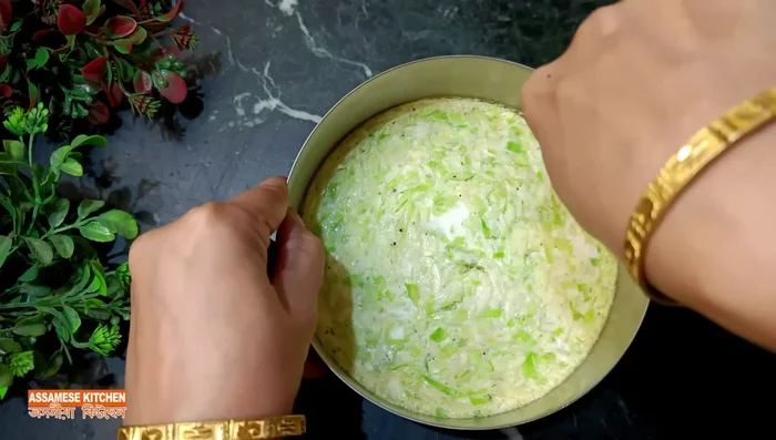 Cool the steamed dough.