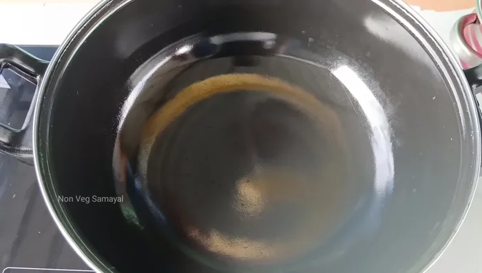 Heat the pan and add the butter. Let it melt.