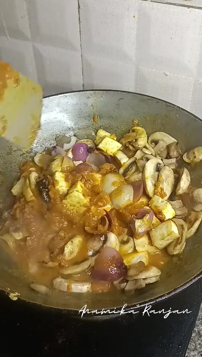 Cook on high heat for 2-3 minutes, stirring constantly, until everything is well combined and heated through. Add more water if needed (use warm/hot water).