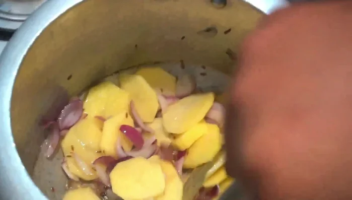 Add potatoes and butter.