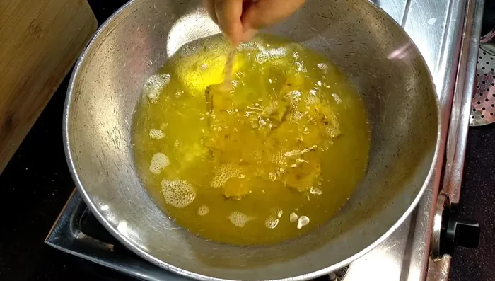 Heat oil in a pan and fry the patties on low heat until golden brown and crispy.