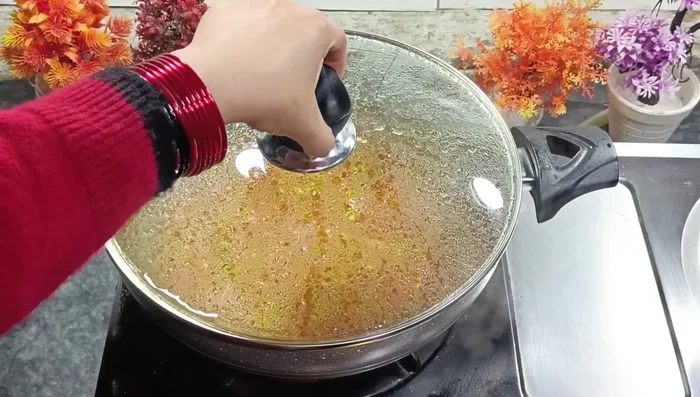 Cut cooked eggs into small pieces.