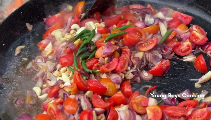 Add ginger, green chili, and make a gravy.