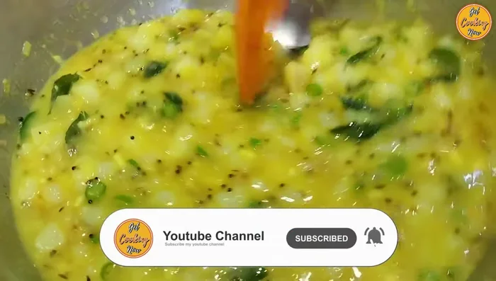 Adjust seasoning and garnish: Add 1/2 cup water and 1 teaspoon of salt. Check seasoning, add more salt if needed. Garnish with coriander leaves.