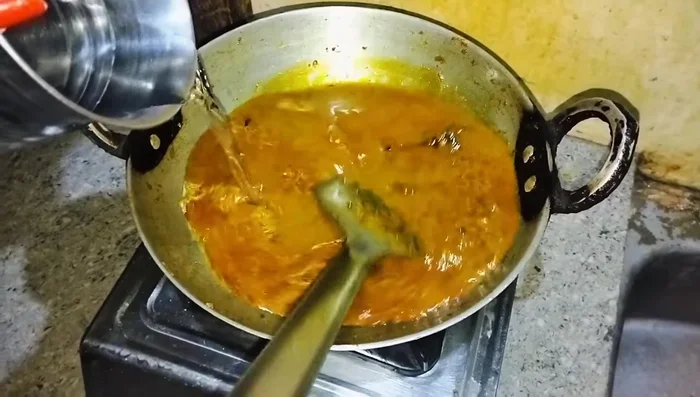 Add water and cook for 3-4 minutes.