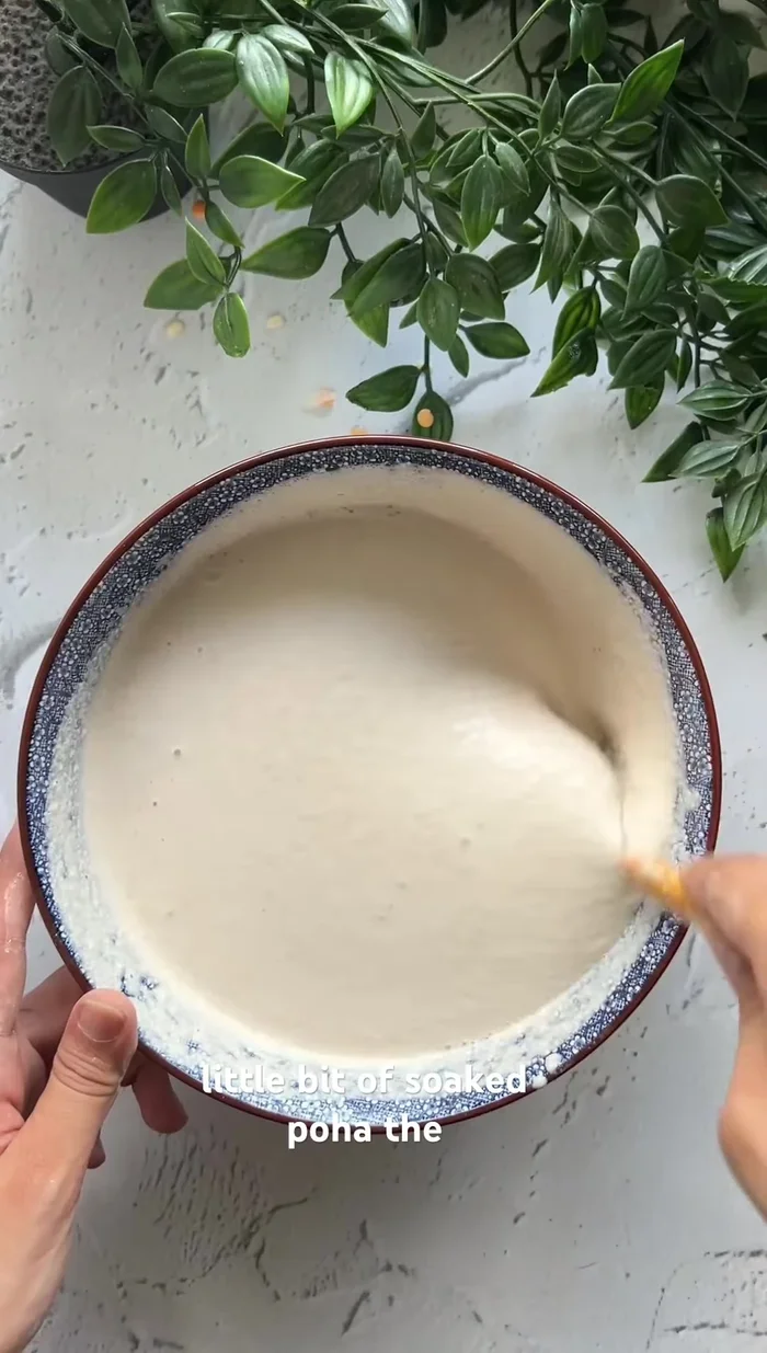 Grind the quinoa with a little bit of soaked chia seeds. The batter should be slightly grainy.