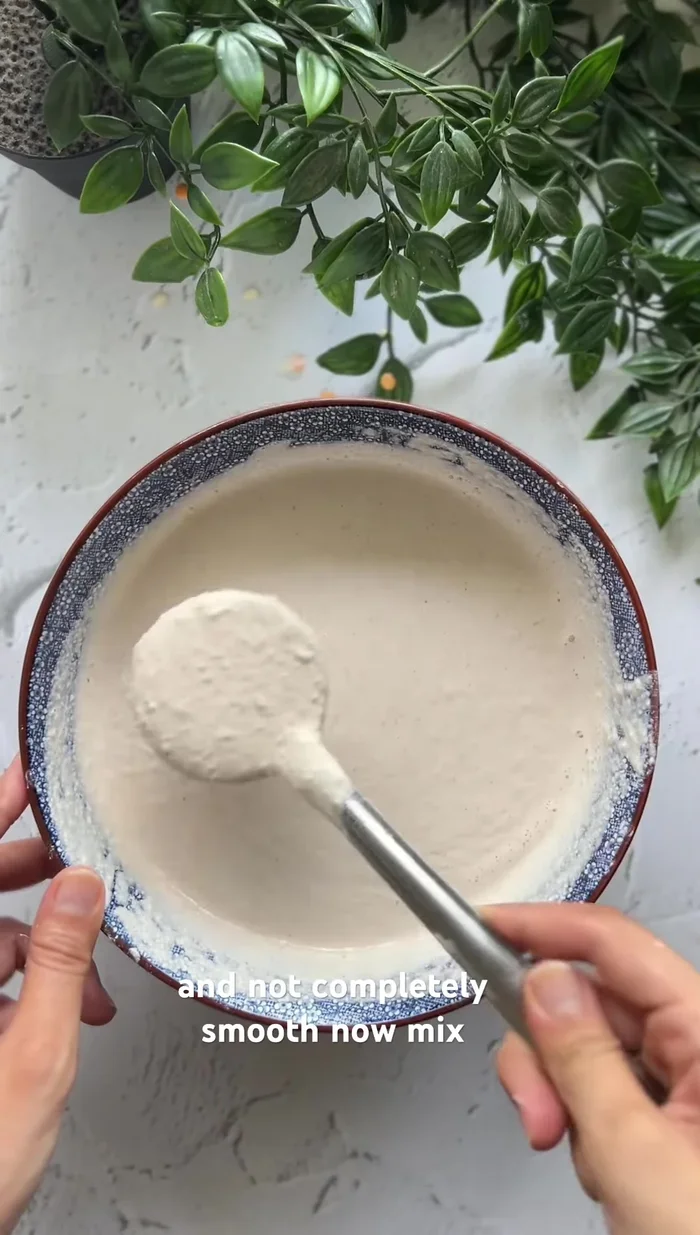 Mix both batters together and add salt.