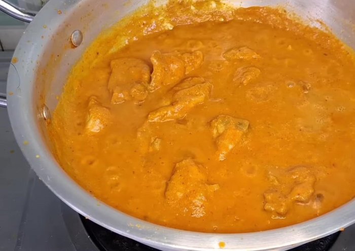 Add 0.5 cup water, cover, and cook until chicken is done (10-12 mins).