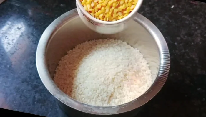 Wash and soak rice and moong dal for at least 7-8 hours.