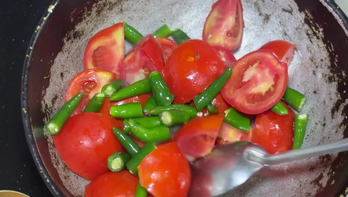 Add 9-10 chilies (adjust to your spice preference).
