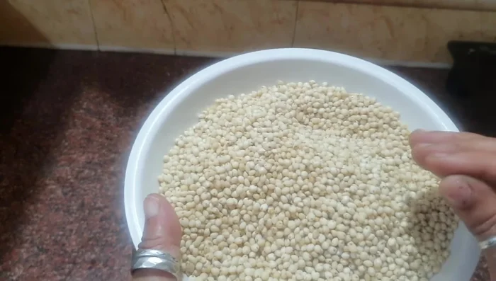 Soak the corn for three hours. After that, filter and dry it in the shade.