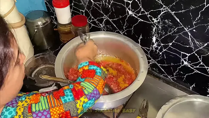 Add spices and fish masala (not too much).