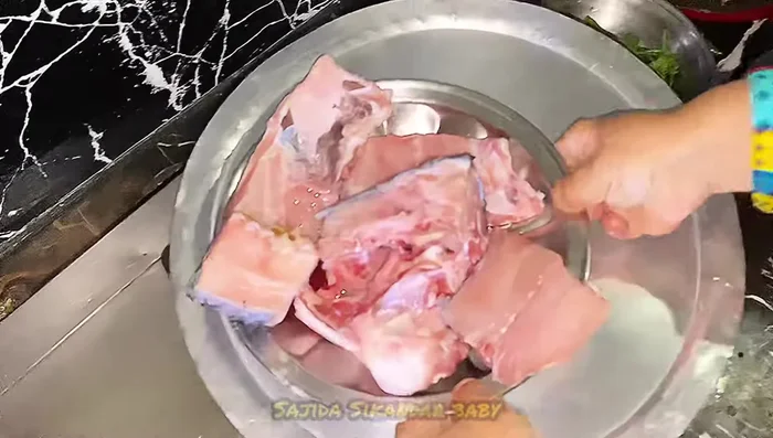 Add fish pieces.