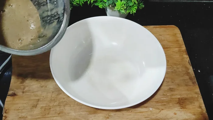 Transfer the blended mixture to a bowl.
