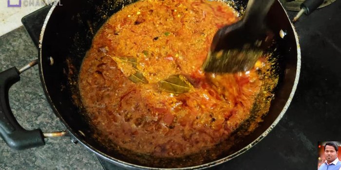 Add the fried soybean chunks and mix well. Adjust salt if necessary. Fry for 2-3 minutes on medium-low heat.