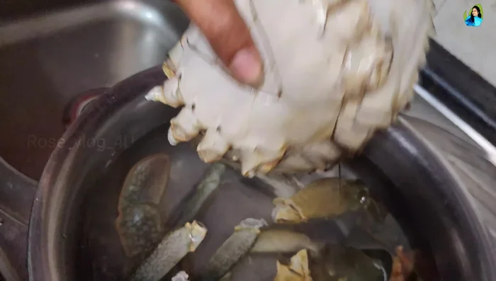 Clean the crab thoroughly using a brush to remove any dirt.