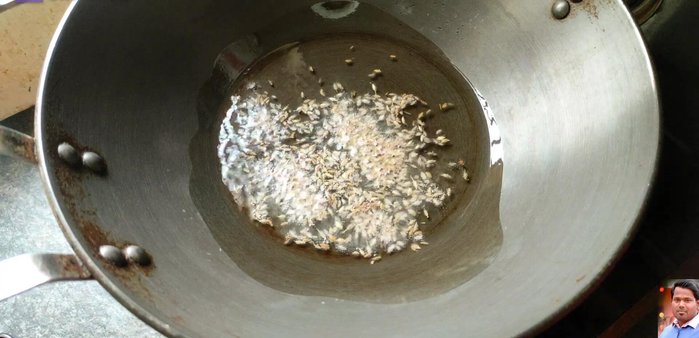 Add chopped onions and sauté on medium flame for 2 minutes.