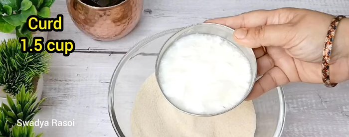Add curd and mix well.