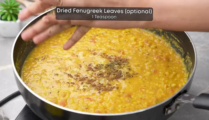 Add garam masala, crushed fenugreek leaves, and lime juice (optional). Stir well.