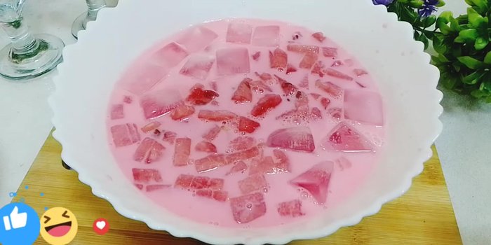 Add the cut watermelon pieces.