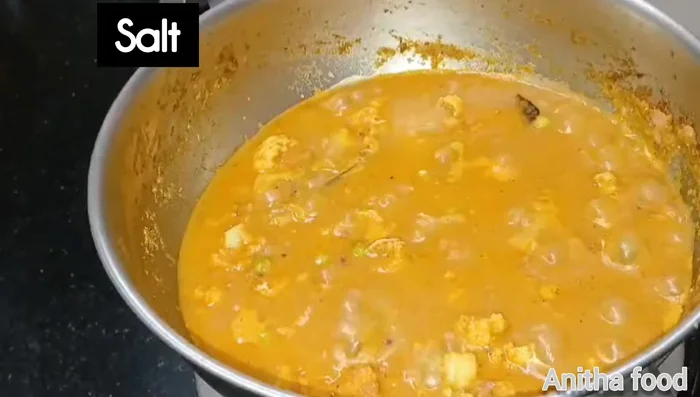 Add water as needed, season with salt, cover, and simmer for 10 minutes.
