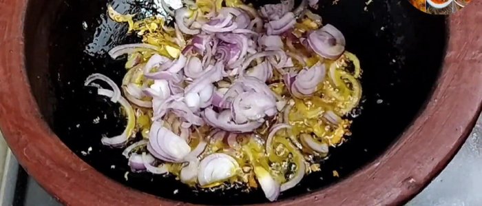 Add the chopped onions and fry until golden brown (about 5-10 minutes).