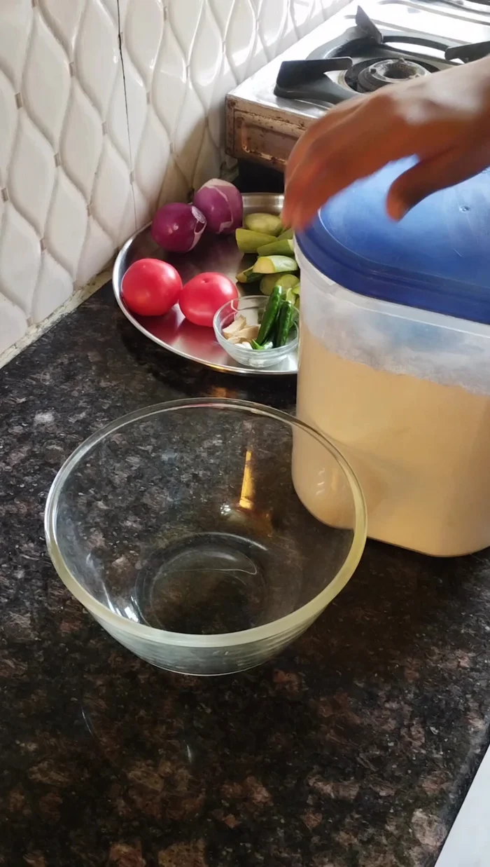 Prepare the puri dough: Mix wheat flour, gram flour, semolina, salt, turmeric powder, red chili powder, sugar (optional), kasuri methi, celery seeds, and refined oil. Add water gradually to make a soft dough.