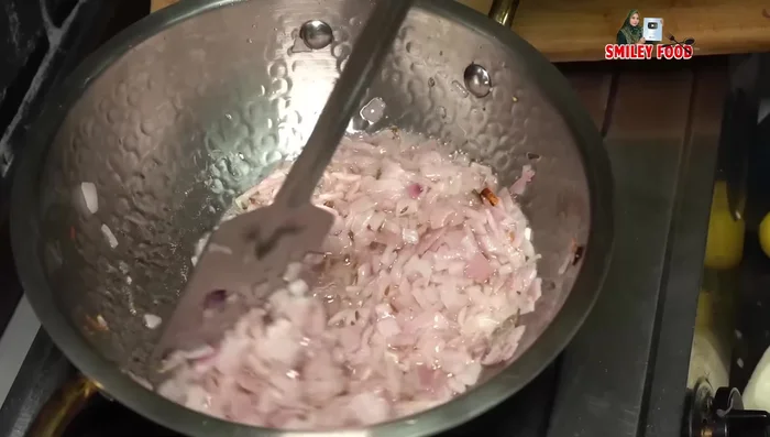 Add cumin seeds, ginger-garlic paste, and turmeric powder. Fry briefly.