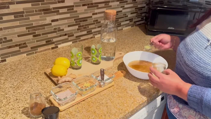 Add lemon juice (a little more than 2 tbsp for 2 glasses). Adjust based on lemon's tartness.