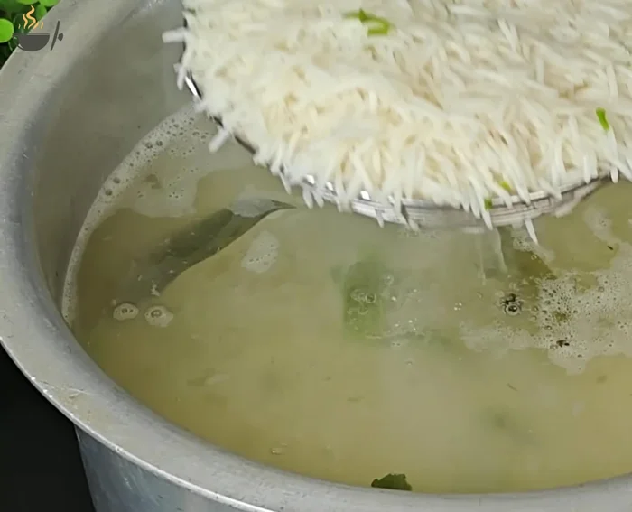 Drain the rice and set aside.