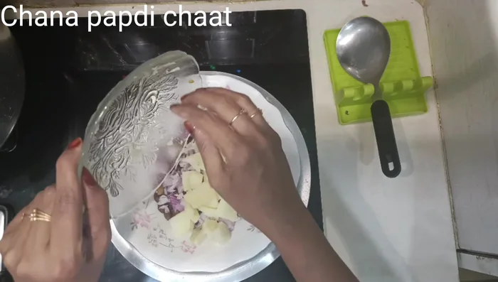 Add one large boiled and cubed potato.