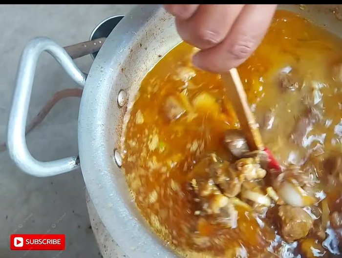 Add water, and simmer on low heat for about half an hour.