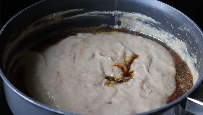 Add the prepared bananas to the pan.