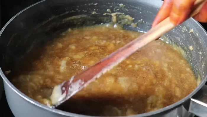 Stir well and cook until the bananas soften and the mixture thickens.