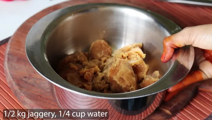Add cashews and raisins to the ghee and fry until golden brown.